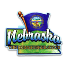 Nebraska Magnet 2D Map & Flag