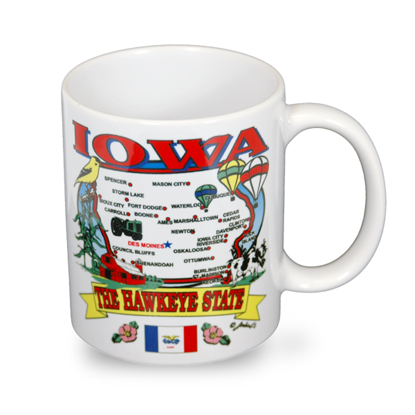 アイオワ州 マグカップ（11oz/325ml）[州の地図] / Iowa Mug State Map (11oz)