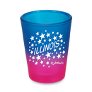 Illinois Shot Glass Multi Color Stars (1.5oz)
