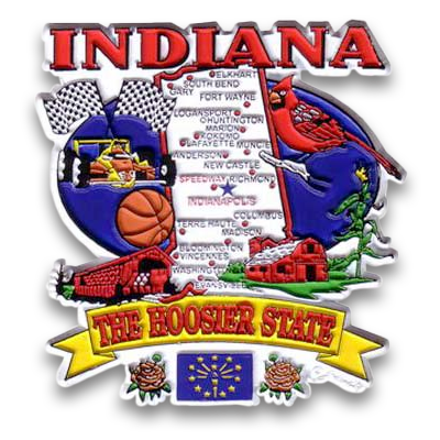 Indiana Magnet 2D State Map