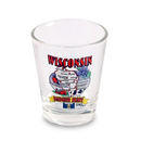 ウィスコンシン州 ショットグラス（1.5oz）[州の地図] / Wisconsin Shot Glass State Map  (1.5oz)