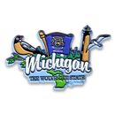 ミシガン州 マグネット 2D  [州のアイコン] / Michigan Magnet 2D Elements