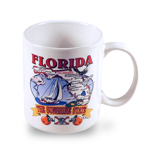 フロリダ州 マグカップ（11oz/325ml）[州の地図] / Florida Mug State Map (11oz)
