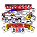 テネシー州 マグネット 2D  [州の地図] / Tennessee Magnet 2D State Map