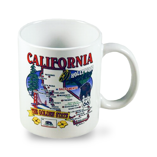 カリフォルニア州 マグカップ（11oz/325ml）[州の地図] / California Mug State Map (11oz)