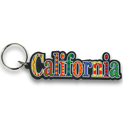 California Keychain PVC Festive