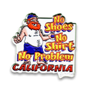 California Magnet PVC 2D No Shoes No Shirt