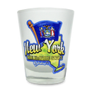 New York Shot Glass Map & Flag  (1.5oz)