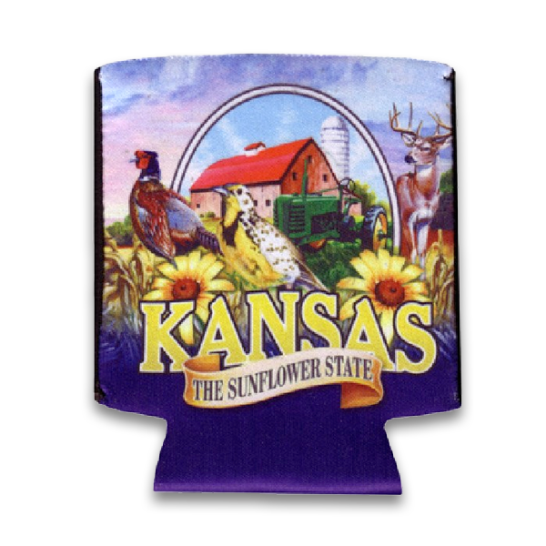 カンザス州 クージー 缶クーラー（保冷 保温 ドリンクホルダー） [壁画] / Kansas Koolie Pocket Mural