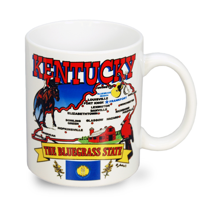 ケンタッキー州 マグカップ（11oz/325ml）[州の地図] / Kentucky Mug State Map (11oz)