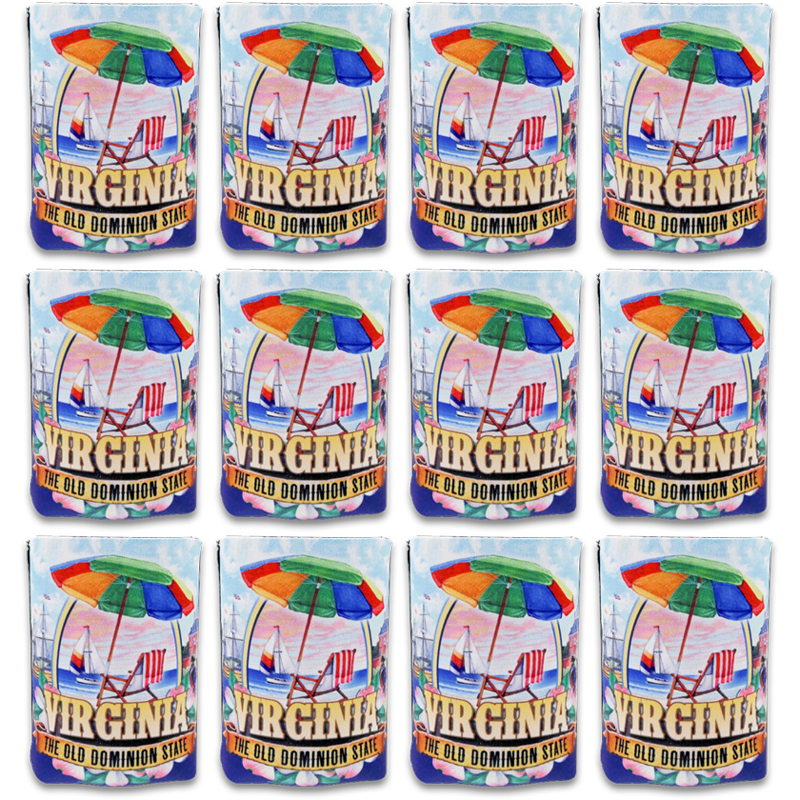 バージニア州 クージー 缶クーラー（保冷 保温 ドリンクホルダー） [壁画] / Virginia Koolie Pocket Mural