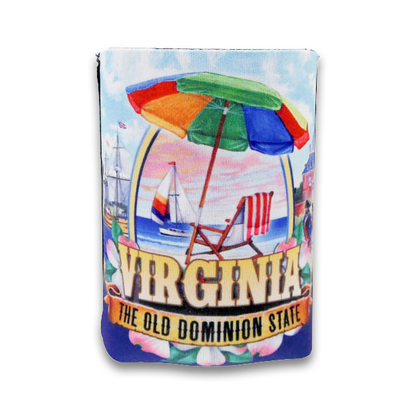 バージニア州 クージー 缶クーラー（保冷 保温 ドリンクホルダー） [壁画] / Virginia Koolie Pocket Mural