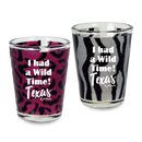 Texas Shot Glass Wild Animal Print Glitter(1.5oz)