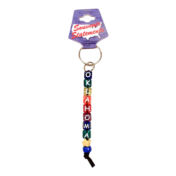 Oklahoma Keychain Beaded