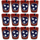 テネシー州 ショットグラス グリッター（1.5oz）[州旗] / Tennessee Shot Glass Glitter State Flag (1.5oz)