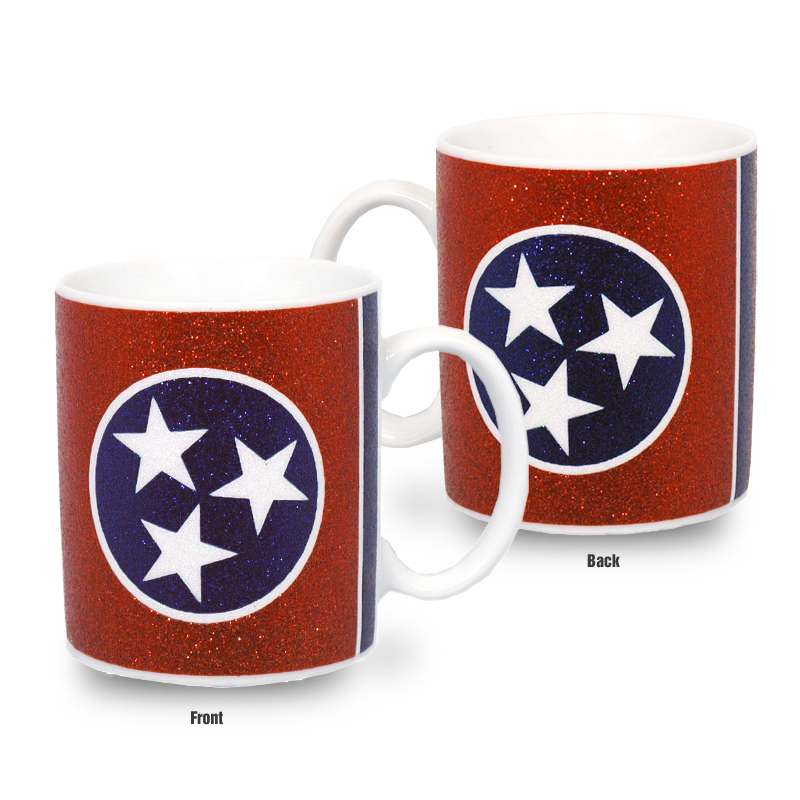 テネシー州 マグカップ グリッター（11oz/325ml）[州旗] / Tennessee Mug Glitter State Flag (11oz)