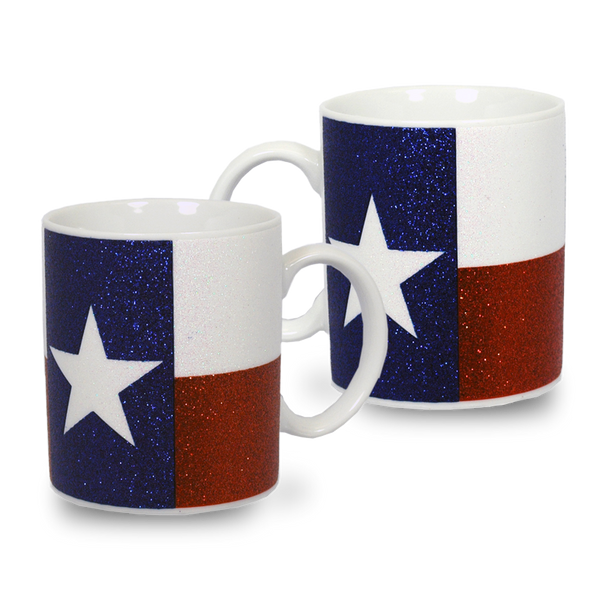 テキサス州 マグカップ グリッター（11oz/325ml）[州旗] / Texas Mug Glitter State Flag (11oz)