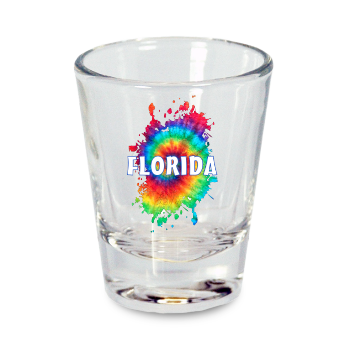 フロリダ州 ショットグラス（1.5oz）[タイダイ] / Florida Shot Glass Tie Dye  (1.5oz)