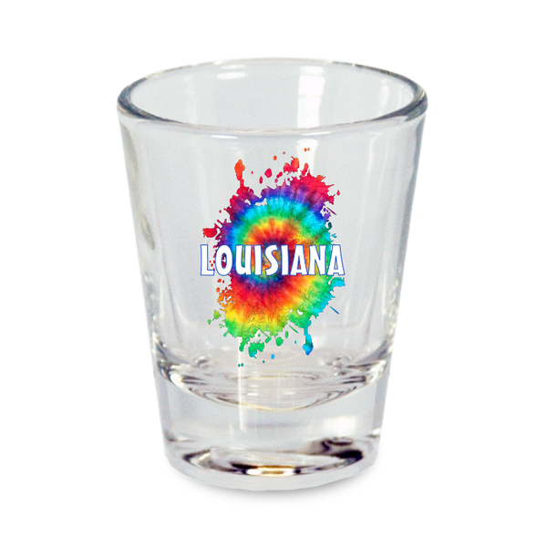 Louisiana Shot Glass Tie Dye  (1.5oz)