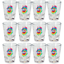 Nebraska Shot Glass Tie Dye  (1.5oz)