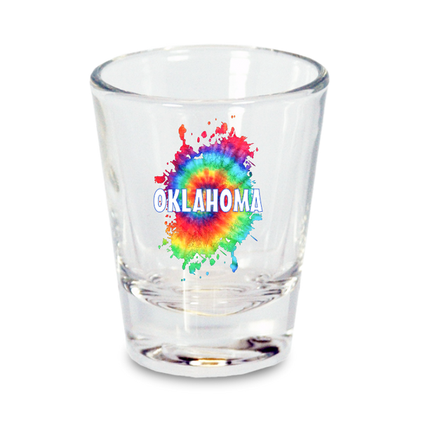 オクラホマ州 ショットグラス（1.5oz）[タイダイ] / Oklahoma Shot Glass Tie Dye  (1.5oz)