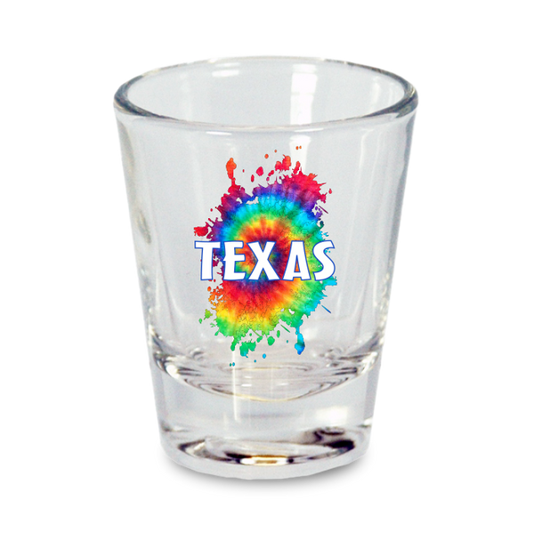 Texas Shot Glass Tie Dye  (1.5oz)