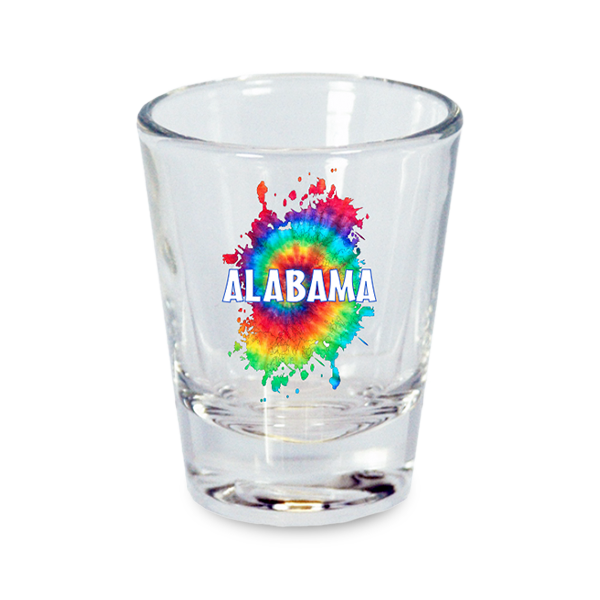 Alabama Shot Glass Tie Dye  (1.5oz)