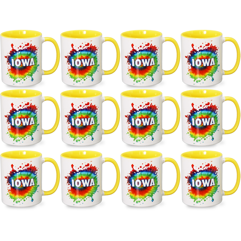 アイオワ州 マグカップ（11oz/325ml）[タイダイ] / Iowa Mug Tie Dye (11oz)