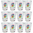 Illinois Shot Glass Tie Dye  (1.5oz)