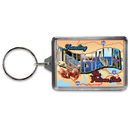 Louisiana Keychain Lucite Postcard