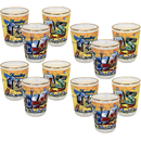 Texas Shot Glass Gold Rim Postcard (1.5oz)