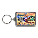 Texas Keychain Lucite Postcard