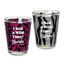 フロリダ州 ショットグラス（1.5oz）[ワイルドアニマルグリッター] / Florida Shot Glass Wild Animal Print Glitter(1.5oz)