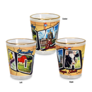 Iowa Shot Glass Gold Rim Postcard (1.5oz)