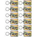 Arkansas Keychain Lucite Postcard