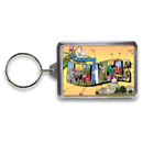 Arkansas Keychain Lucite Postcard