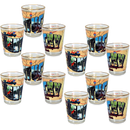 Kentucky Shot Glass Gold Rim Postcard (1.5oz)