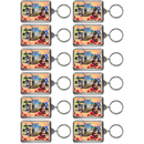 Oklahoma Keychain Lucite Postcard