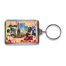 Oklahoma Keychain Lucite Postcard