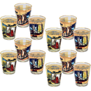 Nebraska Shot Glass Gold Rim Postcard (1.5oz)
