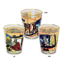 Nebraska Shot Glass Gold Rim Postcard (1.5oz)