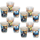 フロリダ州 ショットグラス（1.5oz）[金縁ポストカード] / Florida Shot Glass Gold Rim Postcard (1.5oz)