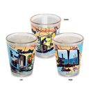 フロリダ州 ショットグラス（1.5oz）[金縁ポストカード] / Florida Shot Glass Gold Rim Postcard (1.5oz)