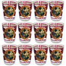 フロリダ州 ショットグラス（1.5oz）[金縁州旗] / Florida Shot Glass Gold Rim State Flag (1.5oz)