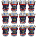 ジョージア州 ショットグラス（1.5oz）[金縁州旗] / Georgia Shot Glass Gold Rim State Flag (1.5oz)