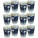 サウスカロライナ州 ショットグラス（1.5oz）[金縁州旗] / South Carolina Shot Glass Gold Rim State Flag (1.5oz)