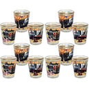 North Carolina Shot Glass Gold Rim Postcard (1.5oz)