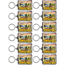 Kansas Keychain Lucite Postcard