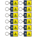 カンザス州 キーホルダー [ガズデンフラッグ] / Kansas Keychain Lucite Gadsden Flag