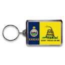 カンザス州 キーホルダー [ガズデンフラッグ] / Kansas Keychain Lucite Gadsden Flag